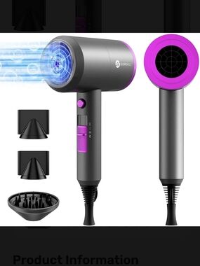 BRAND NEW IN BOX**slopehill Ionic Hair Dyer With Negative Ionic Technology